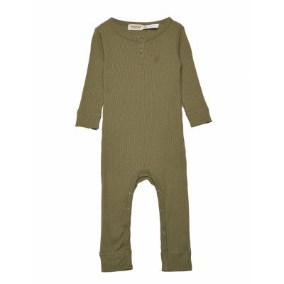 Rompy Långärmad Bodysuit Khakigrön MarMar Cph