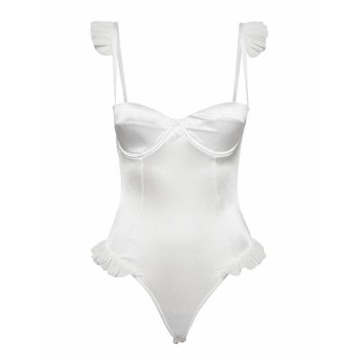 Sadie Bodysuit Bodies Slip Vit OW Intimates