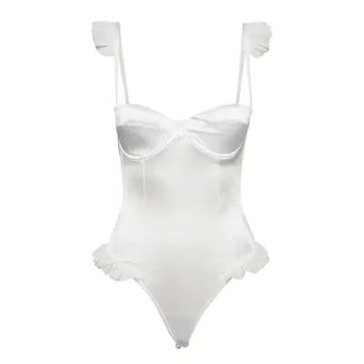 Sadie Bodysuit Bodies Slip Vit OW Intimates