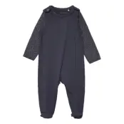 Set W. Body & Romper Långärmad Bodysuit Blå Fixoni