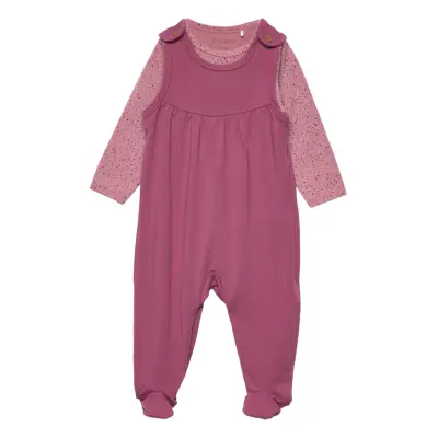 Set W. Body & Romper Långärmad Bodysuit Rosa Fixoni