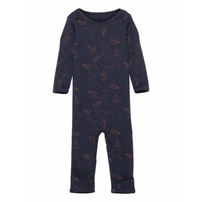 Sgben Paper Plane Bodysuit *Villkorat Erbjudande Långärmad Bodysuit Blå Soft Gallery