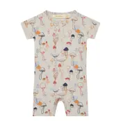 Sgharry Mushrooms Ss Bodysuit Bodysuits Short-sleeved Grå Soft Gallery