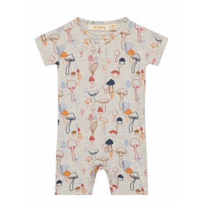 Soft Gallery Sgharry Mushrooms Ss Bodysuit Grå