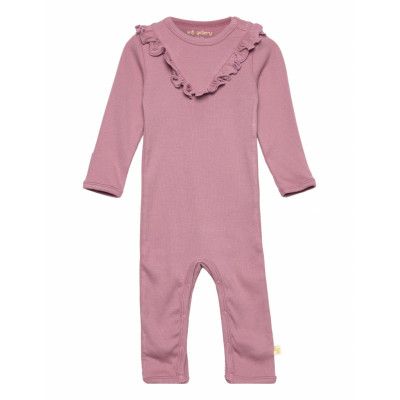 Sgkaroline Rib Ls Bodysuit *Villkorat Erbjudande Långärmad Bodysuit Lila Soft Gallery