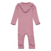 Sgkaroline Rib Ls Bodysuit Långärmad Bodysuit Purple Soft Gallery