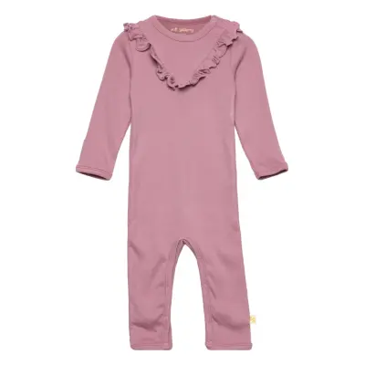 Sgkaroline Rib Ls Bodysuit Långärmad Bodysuit Purple Soft Gallery