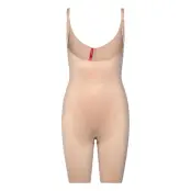 Spanx Spanxshape™ Invisible Open-Bust Mid-Thigh Bodysuit - Beige - XS