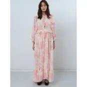 Stella Nova Maxi Chiffon Printed Dress - Pink - 38