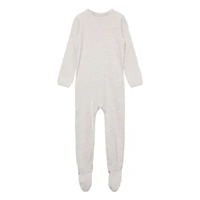 Striped Jersey Full Body W. Back Opening Långärmad Bodysuit Grå Copenhagen Colors
