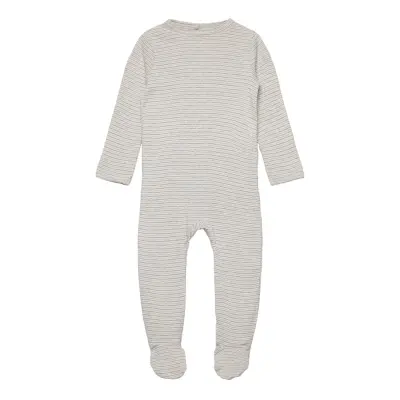 Striped Jersey Full Body W. Back Opening Långärmad Bodysuit Grey Copenhagen Colors