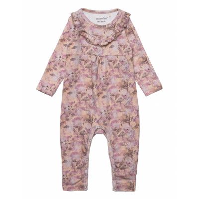 Suit Ls Aop Långärmad Bodysuit Multi/mönstrad Minymo