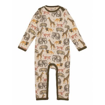 Suit Ls Aop Långärmad Bodysuit Multi/mönstrad Minymo