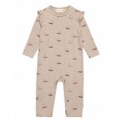 Minymo Suit Ls Aop Sweat Beige