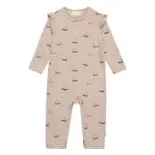 Minymo Suit Ls Aop Sweat Beige