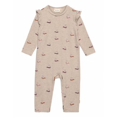 Minymo Suit Ls Aop Sweat Beige