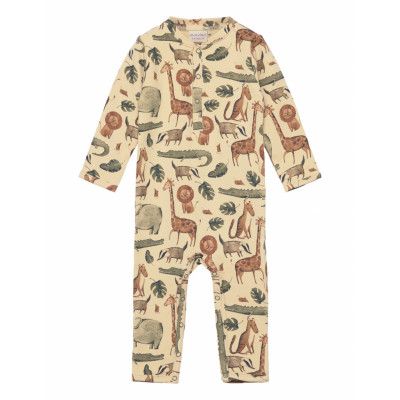 Suit Ls Aop Sweat Långärmad Bodysuit Multi/mönstrad Minymo