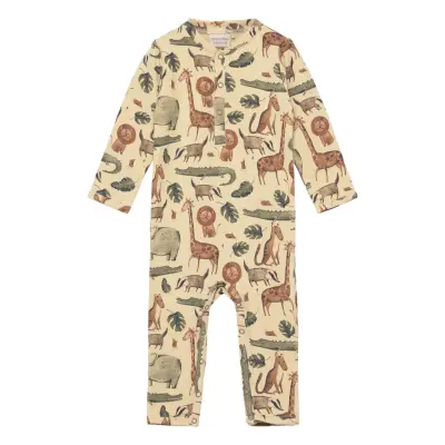 Suit Ls Aop Sweat Långärmad Bodysuit Multi/mönstrad Minymo