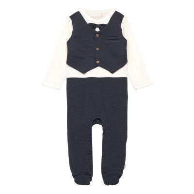 Suit Ls Långärmad Bodysuit Multi/mönstrad Minymo