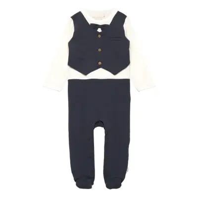 Suit Ls Långärmad Bodysuit Multi/mönstrad Minymo