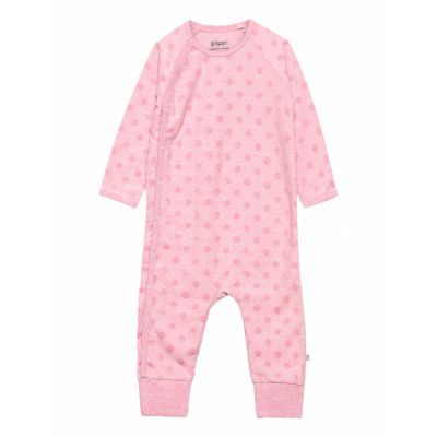 Suit Ls-Velour Jaquard Långärmad Bodysuit Rosa Pippi