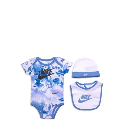 Summer Daze Hat, Bodysuit & Bib 3Pc Set Gift Sets Multi/mönstrad Nike