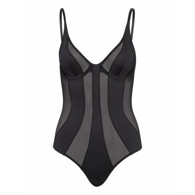 Swirl Bodysuit Bodies Slip Svart OW Collection