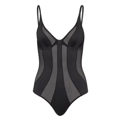 Swirl Bodysuit Bodies Slip Svart OW Collection