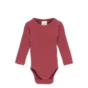 Tnasta Rib L_S Bodysuit Bodies Long-sleeved Röd The New
