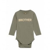 Tnbrother L_S Bodysuit Bodies Long-sleeved Grön The New