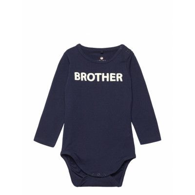 Tnsbrother L_S Bodysuit Bodies Long-sleeved Marinblå The New