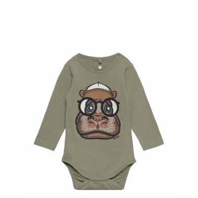 Tnsfreddy L_S Body Långärmad Bodysuit Grön The New