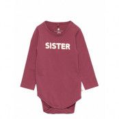 Tnssister L_S Bodysuit Bodies Long-sleeved Rosa The New