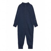 Toddlers' Wool All-In- Parvin Långärmad Bodysuit Navy Reima