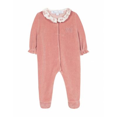 Toile De Jouy Sleepsuit Långärmad Bodysuit Pink Tartine Et Chocolat