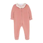 Toile De Jouy Sleepsuit Långärmad Bodysuit Rosa Tartine Et Chocolat