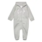 V-U Logo Bear 1Pc Långärmad Bodysuit Grå GAP