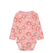Vinde Unikko *Villkorat Erbjudande Bodies Long-sleeved Korall Marimekko