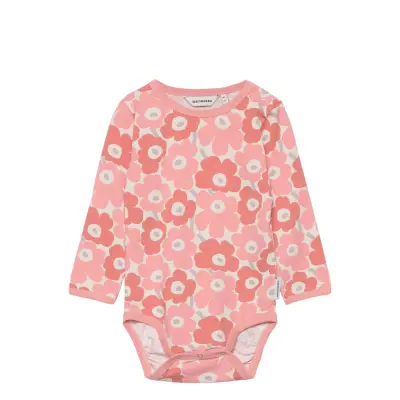 Vinde Unikko *Villkorat Erbjudande Bodies Long-sleeved Korall Marimekko