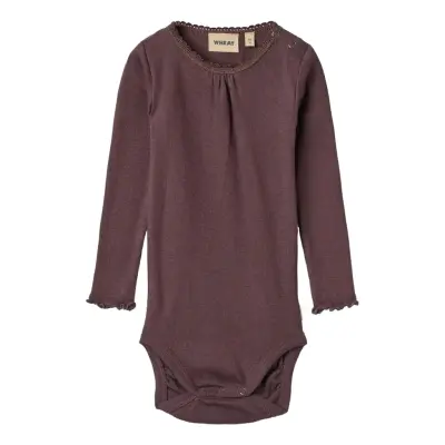 Wheat Rib Body L/S Lotta - Burgundy - 62