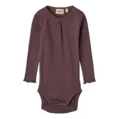 Wheat Rib Body L/S Lotta - Burgundy - 86