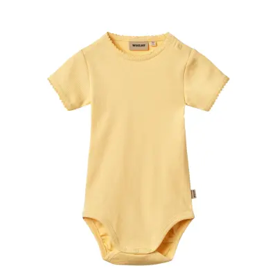 Wheat Rib Body S/S Lace Elisa - Yellow - 56