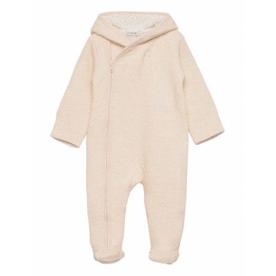 Wholesuit Quilted Långärmad Bodysuit Beige Fixoni