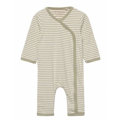 Wholesuit Y/D Stripe *Villkorat Erbjudande Långärmad Bodysuit Grön Fixoni