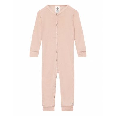 Woolly Bodysuit *Villkorat Erbjudande Base Layers Base Layer Sets Rosa Müsli By Green Cotton