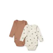 Yanni Printed Body Stocking Ls 2-Pa Bodies Long-sleeved Multi/mönstrad Liewood