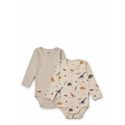 Yanni Printed Body Stocking Ls 2-Pa Bodies Long-sleeved Multi/mönstrad Liewood