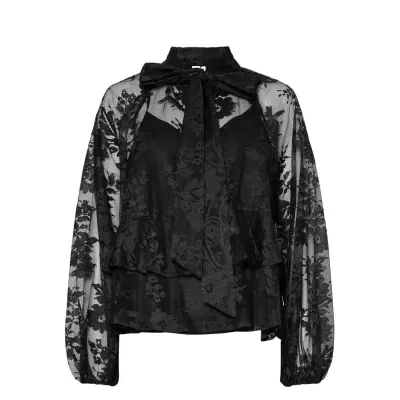 YAS Yaslacilla Ls Lace Top - Show - Black - 34