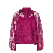 YAS Yaslacilla Ls Lace Top - Show - Pink - 36