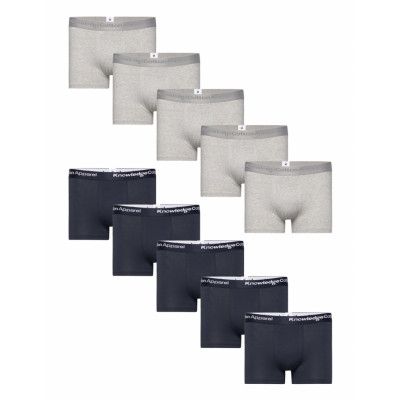 10-Pack Underwear - Gots/Vegan Boxerkalsonger Black Knowledge Cotton Apparel